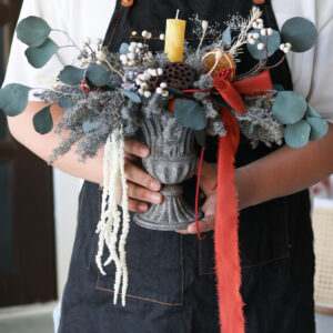 蜂蜜花藝聖誕燭台